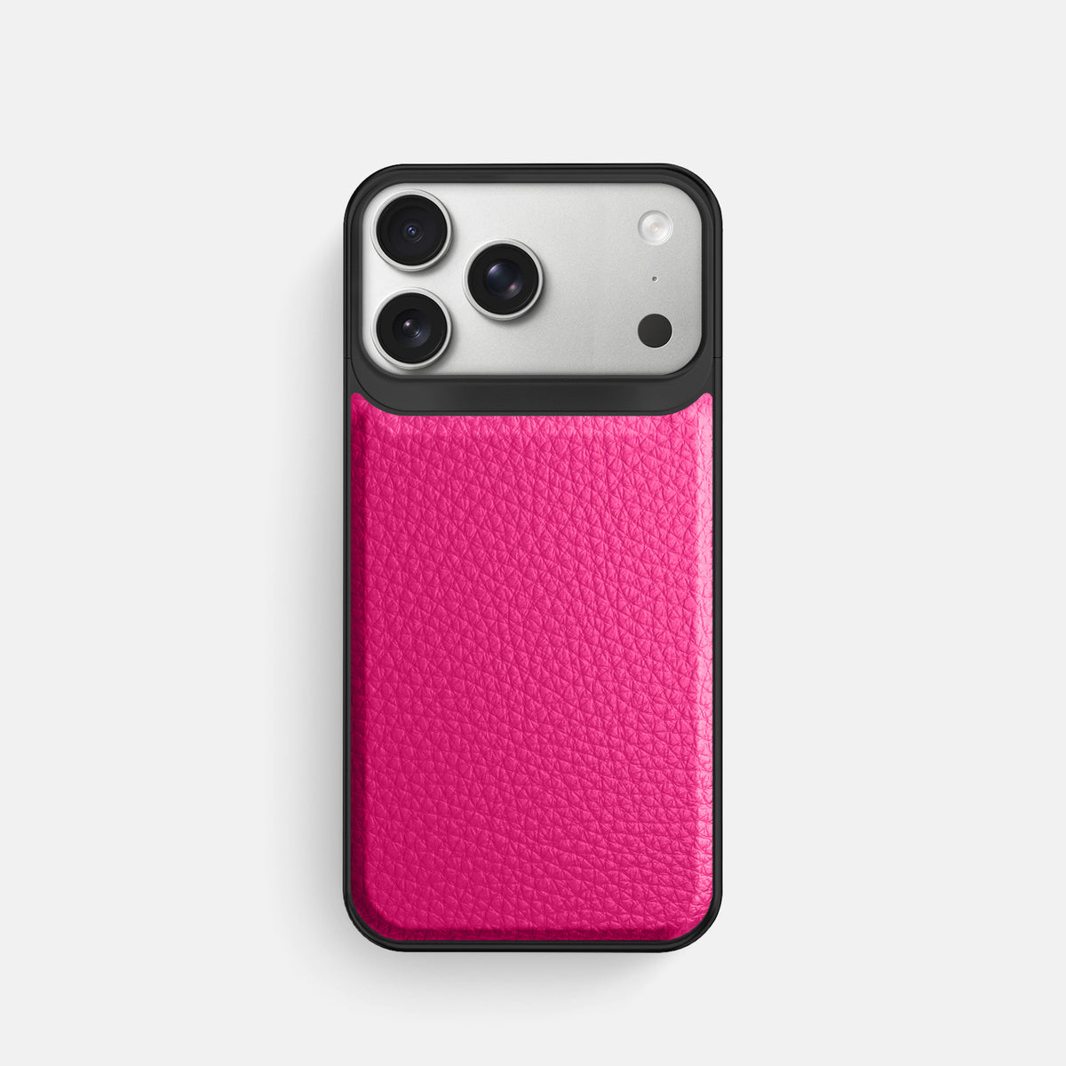 Metal Case For iPhone 18 Pro In Calf -1 | Magenta-Black