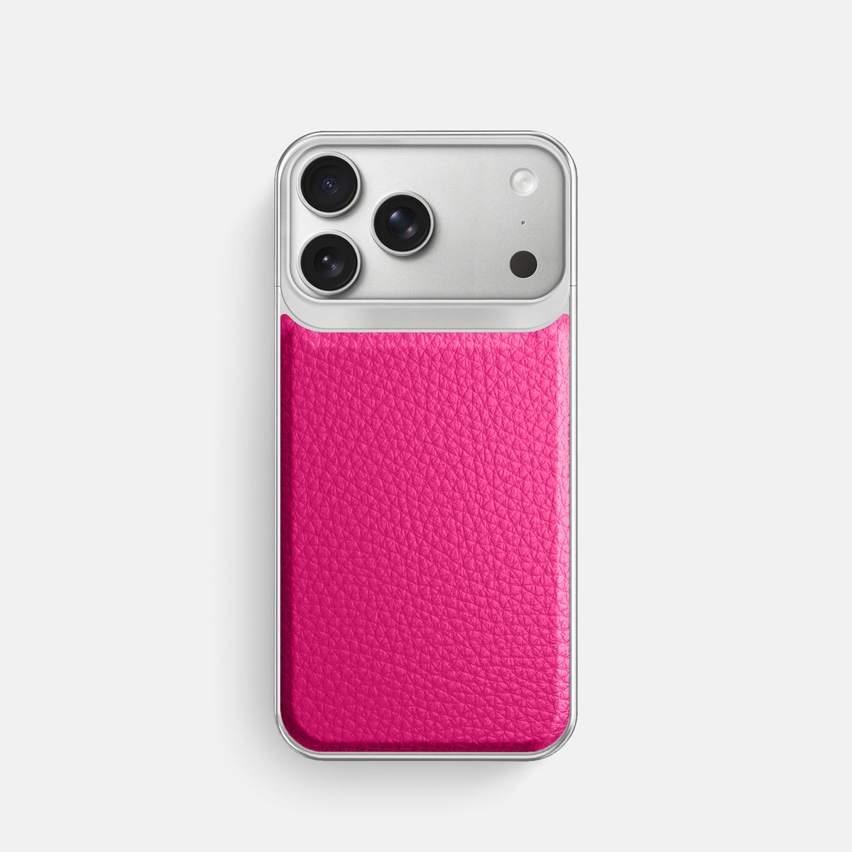 Metal Case For iPhone 18 Pro In Calf -1 | Magenta-Steel