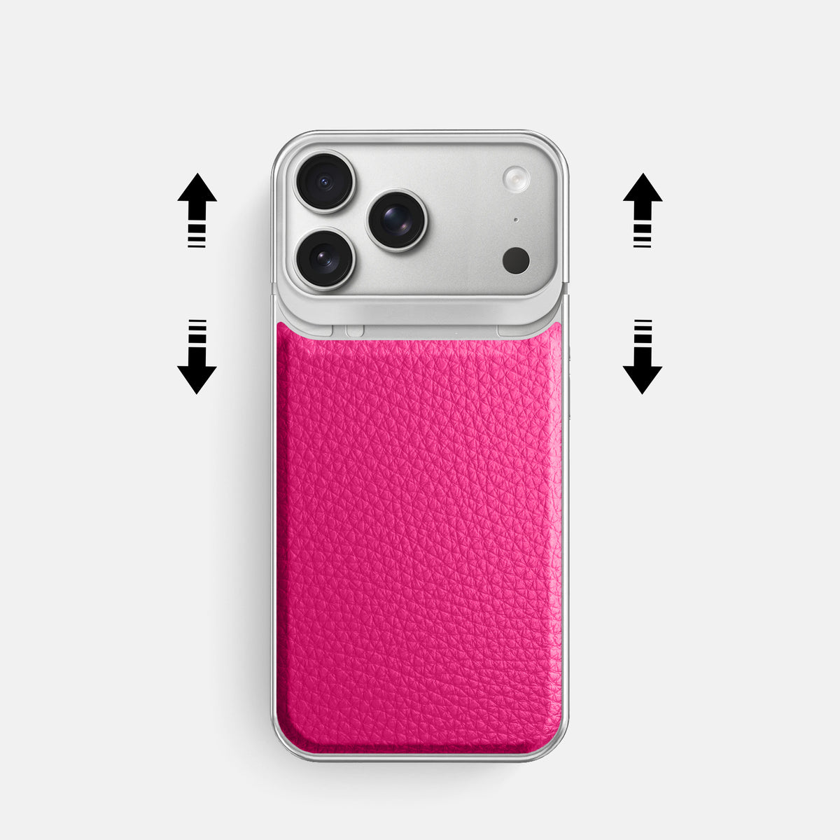 Metal Case For iPhone 18 Pro In Calf -2 | Magenta-Steel