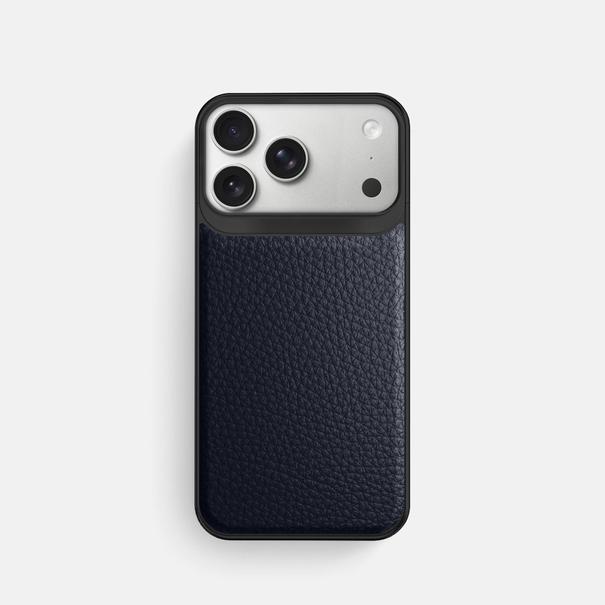 Metal Case For iPhone 18 Pro In Calf -1 | Marine-Black