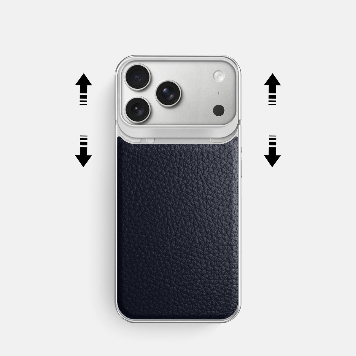 Metal Case For iPhone 18 Pro In Calf -2 | Marine-Steel