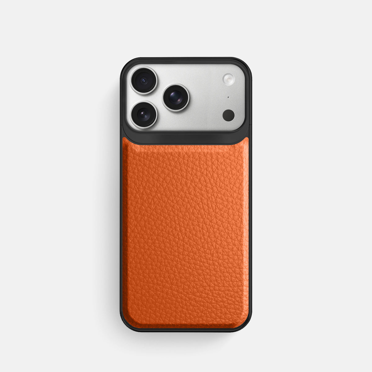 Metal Case For iPhone 18 Pro In Calf -1 | Orange-Black