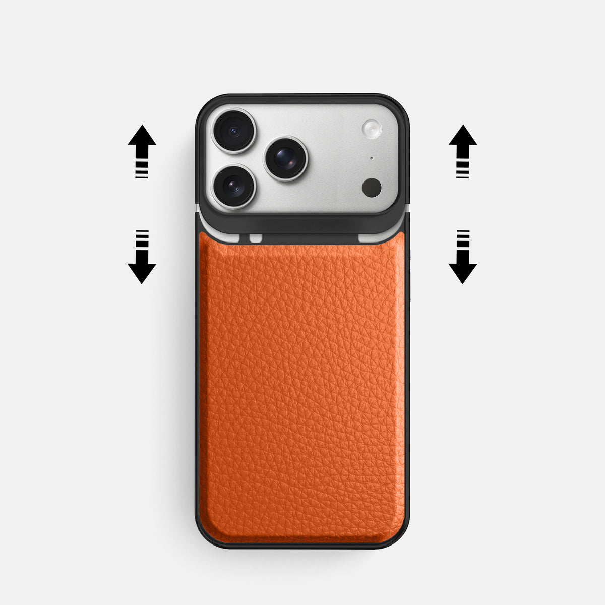 Metal Case For iPhone 18 Pro In Calf -2 | Orange-Black