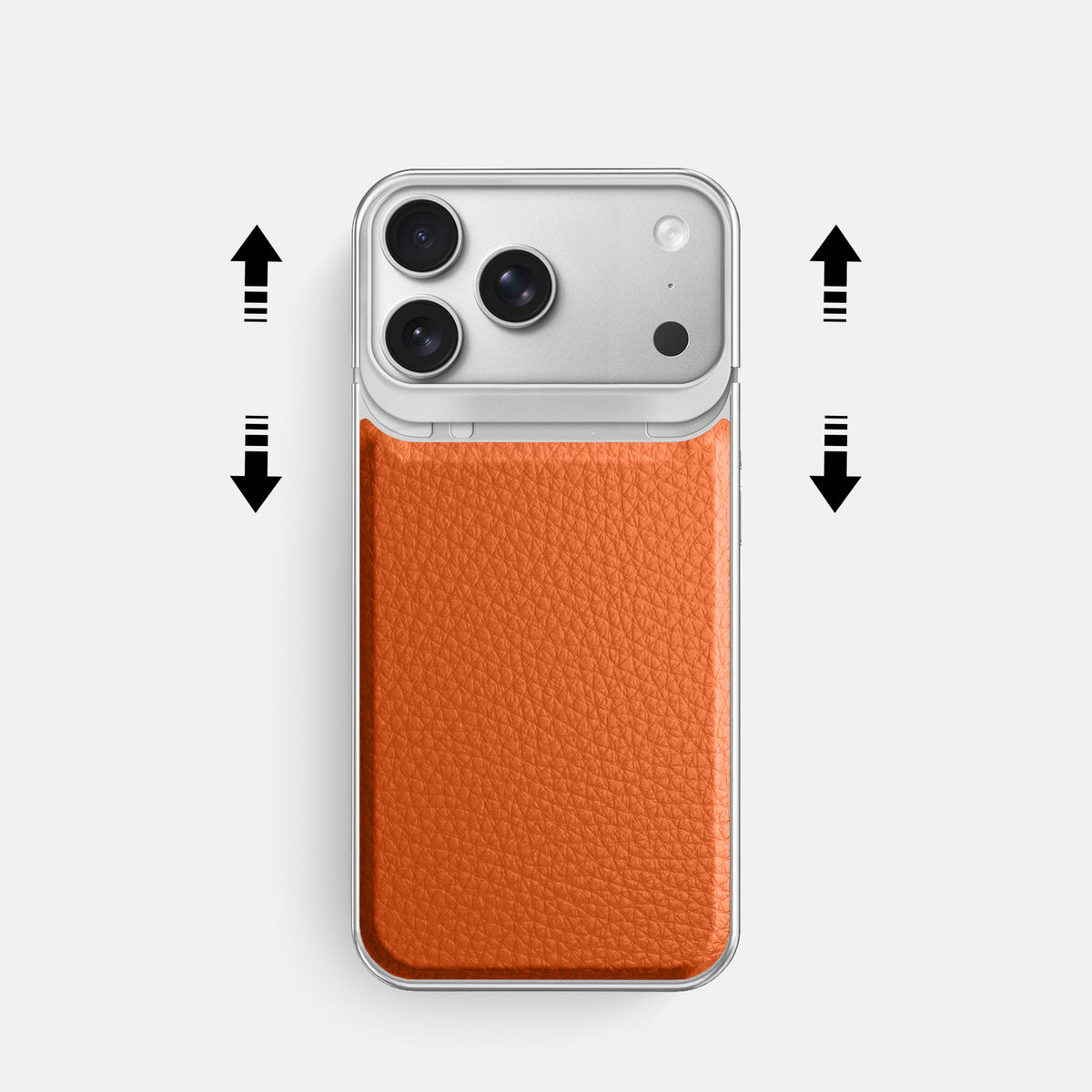 Metal Case For iPhone 18 Pro In Calf -2 | Orange-Steel