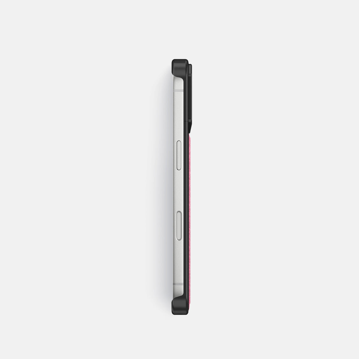 Metal Case For iPhone 18 Pro In Calf -3 | Pink-Black