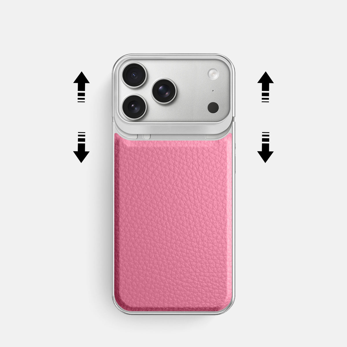 Metal Case For iPhone 18 Pro In Calf -2 | Pink-Steel