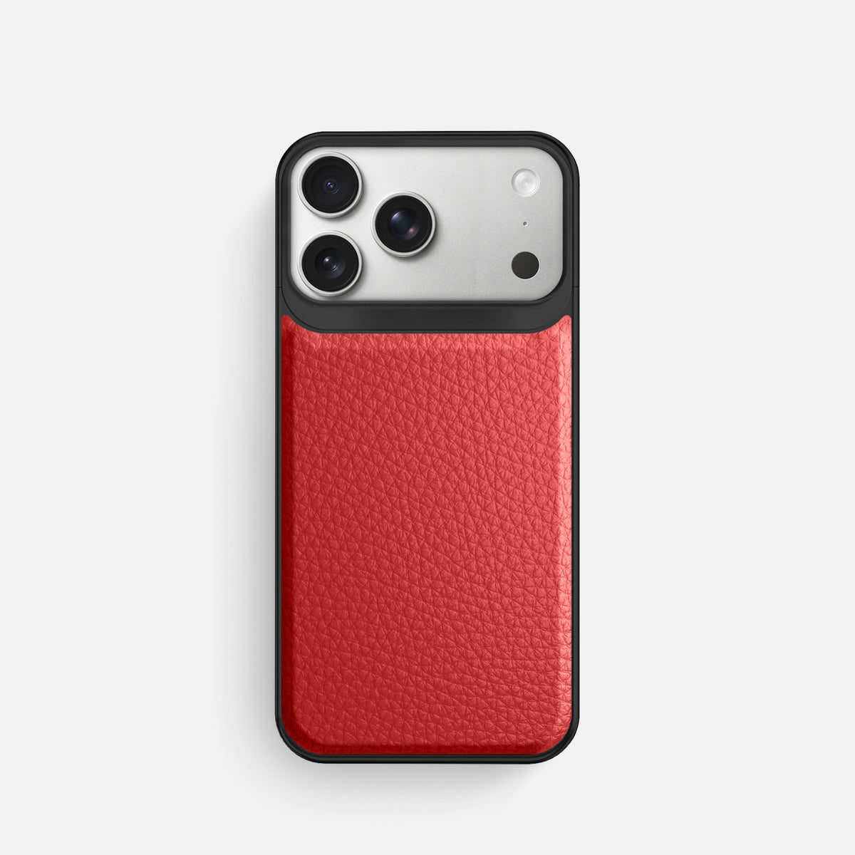 Metal Case For iPhone 18 Pro In Calf -1 | Red-Black
