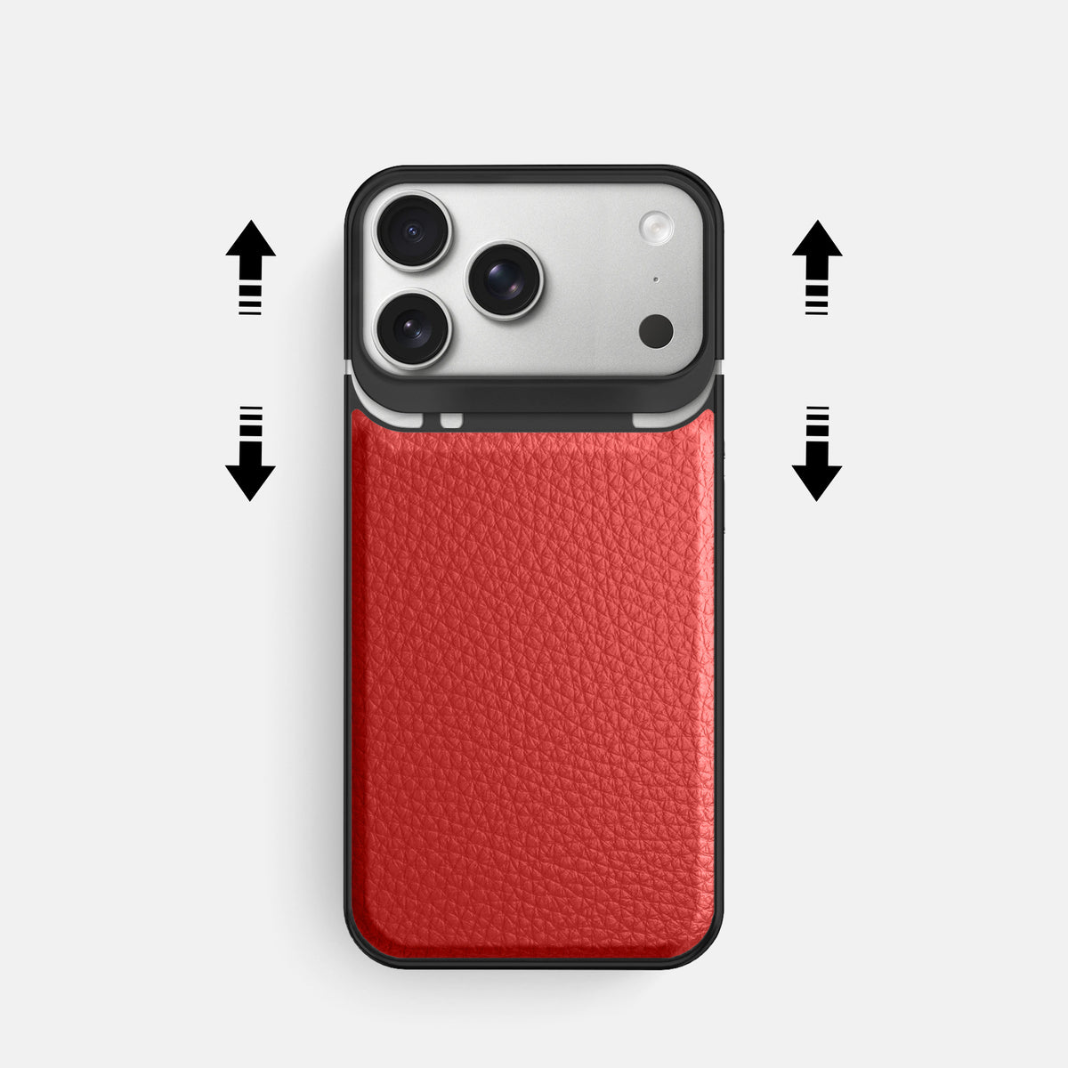 Metal Case For iPhone 18 Pro In Calf -2 | Red-Black