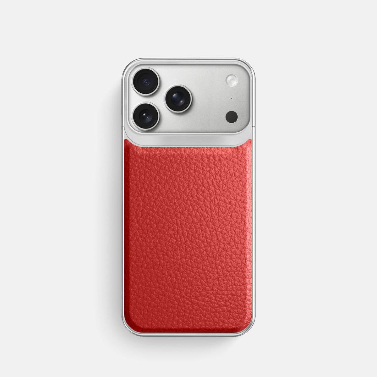 Metal Case For iPhone 18 Pro In Calf -1 | Red-Steel
