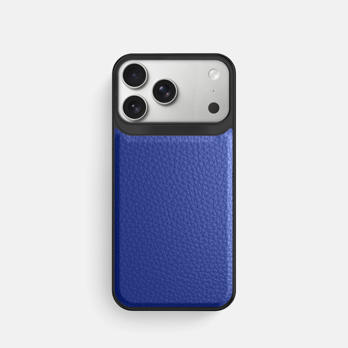 Metal Case For iPhone 18 Pro In Calf -1 | Royal-Blue-Black