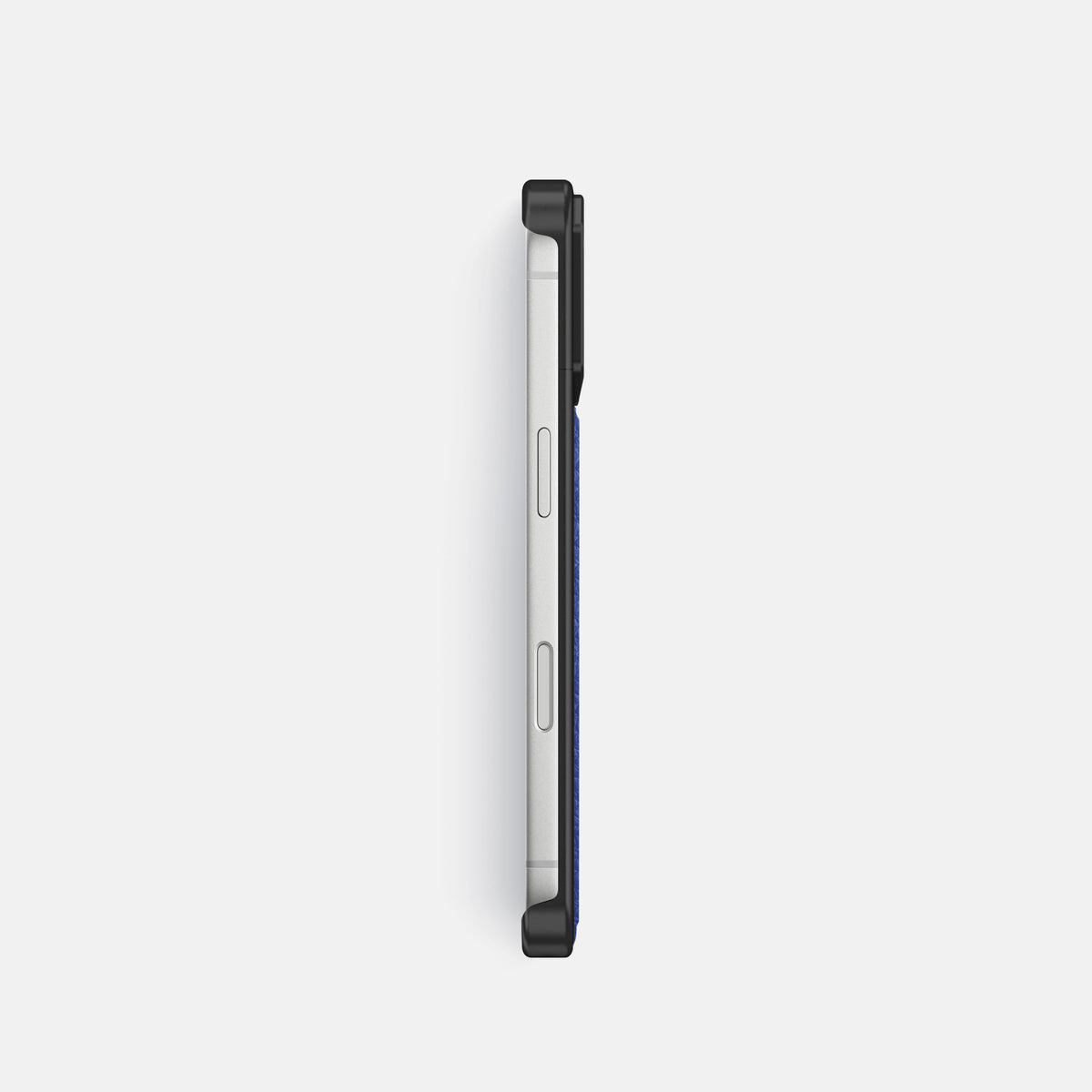 Metal Case For iPhone 18 Pro In Calf -3 | Royal-Blue-Black