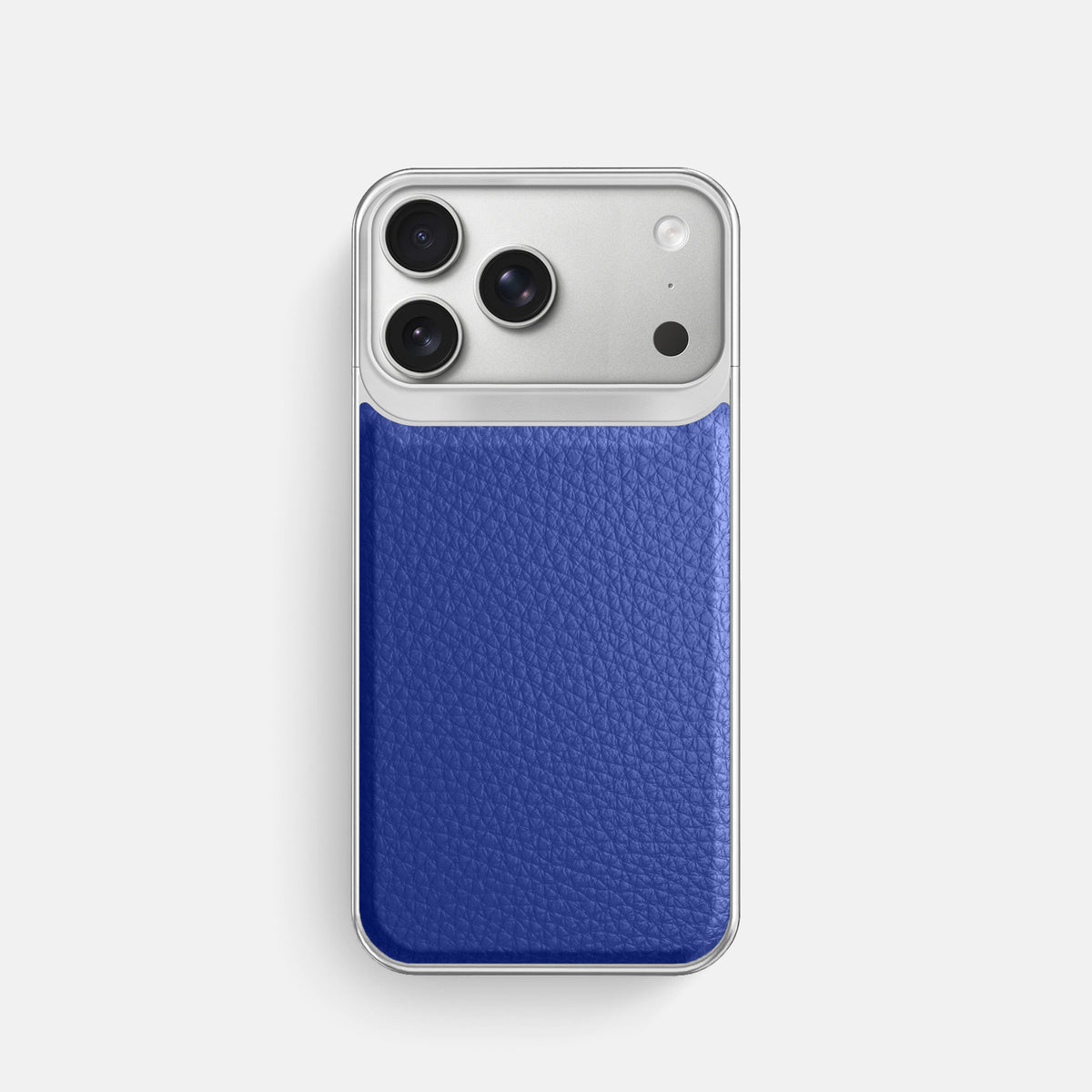 Metal Case For iPhone 18 Pro In Calf -1 | Royal-Blue-Steel