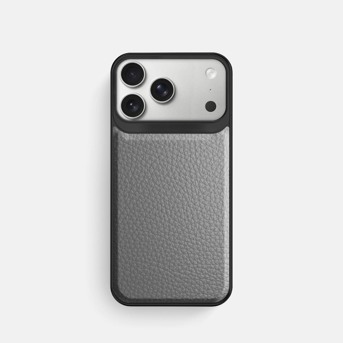 Metal Case For iPhone 18 Pro In Calf -1 | Souris-Black