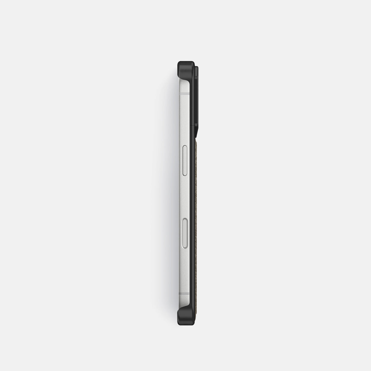 Metal Case For iPhone 18 Pro In Calf -3 | Taupe-Black
