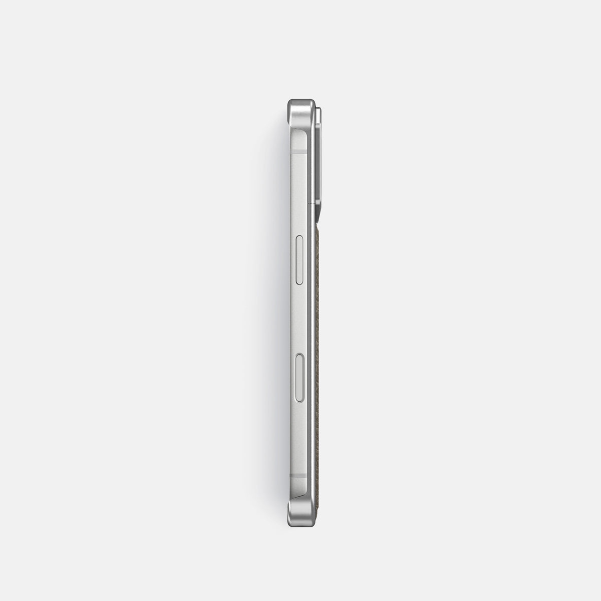 Metal Case For iPhone 18 Pro In Calf -3 | Taupe-Steel