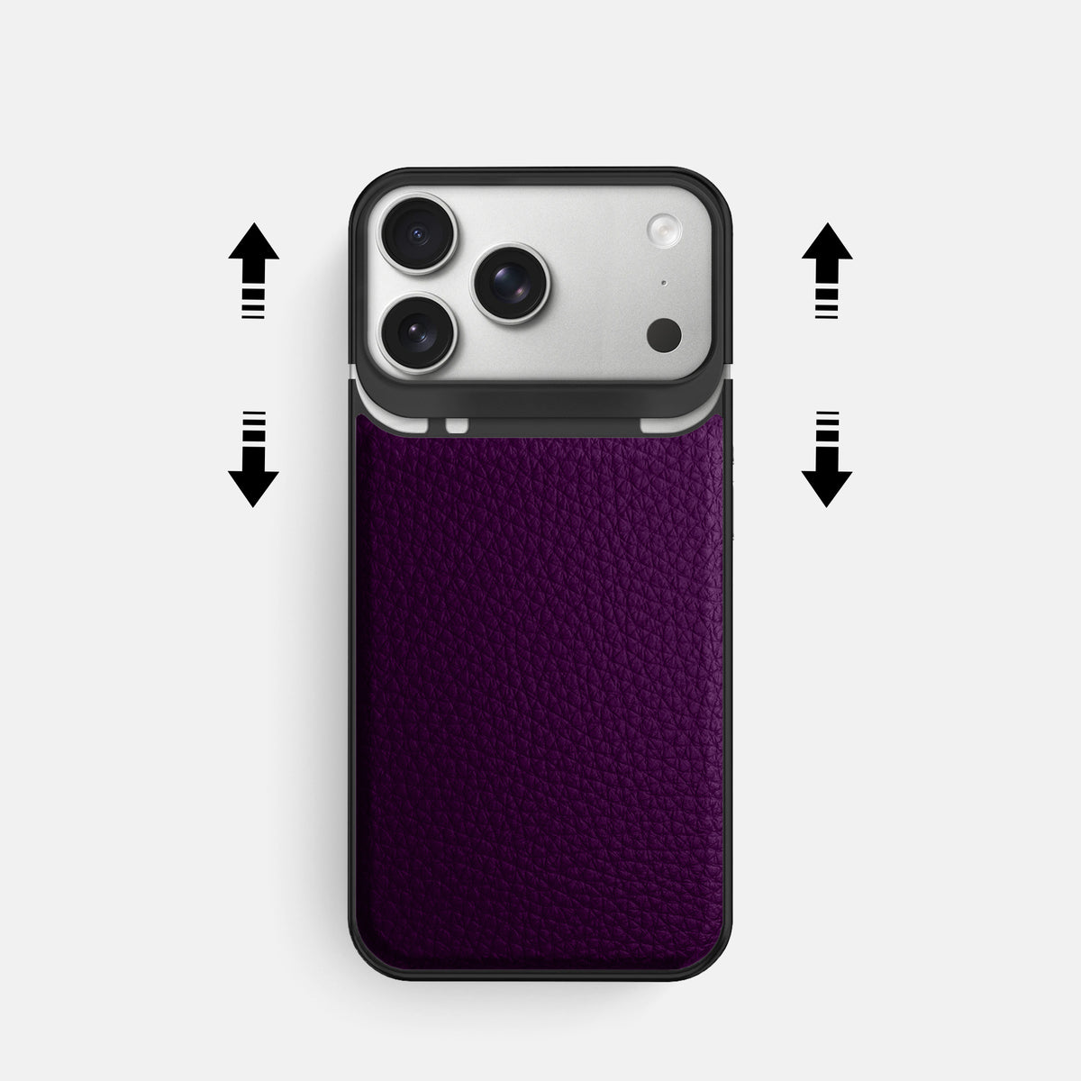 Metal Case For iPhone 18 Pro In Calf -2 | Violet-Black