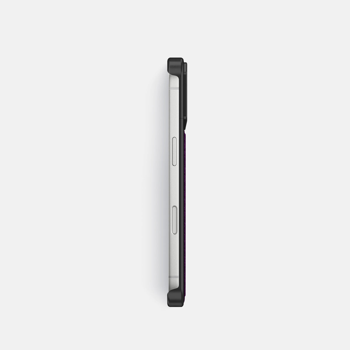 Metal Case For iPhone 18 Pro In Calf -3 | Violet-Black