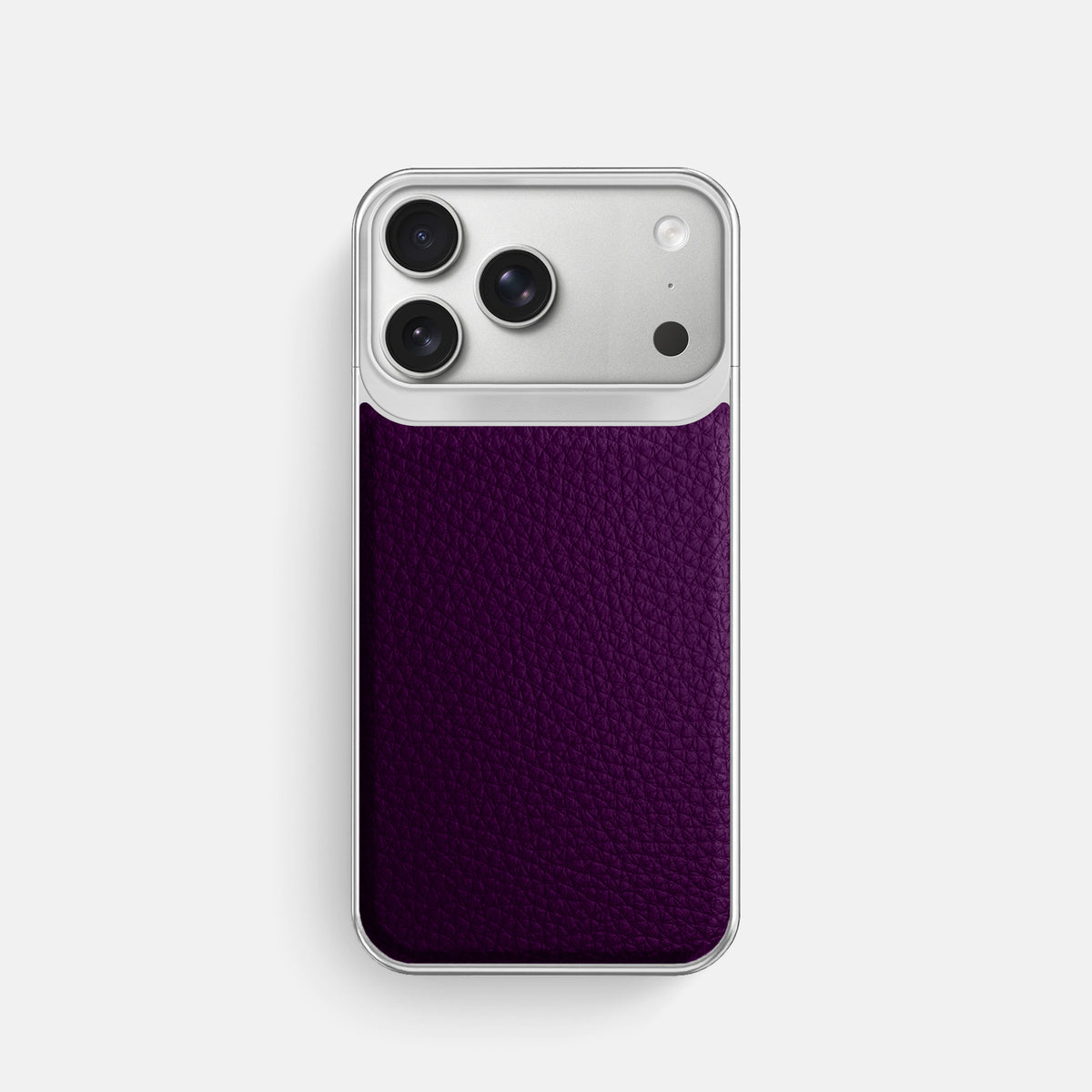 Metal Case For iPhone 18 Pro In Calf -1 | Violet-Steel
