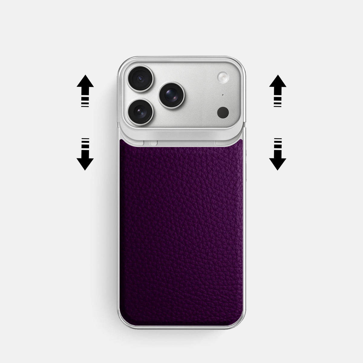 Metal Case For iPhone 18 Pro In Calf -2 | Violet-Steel