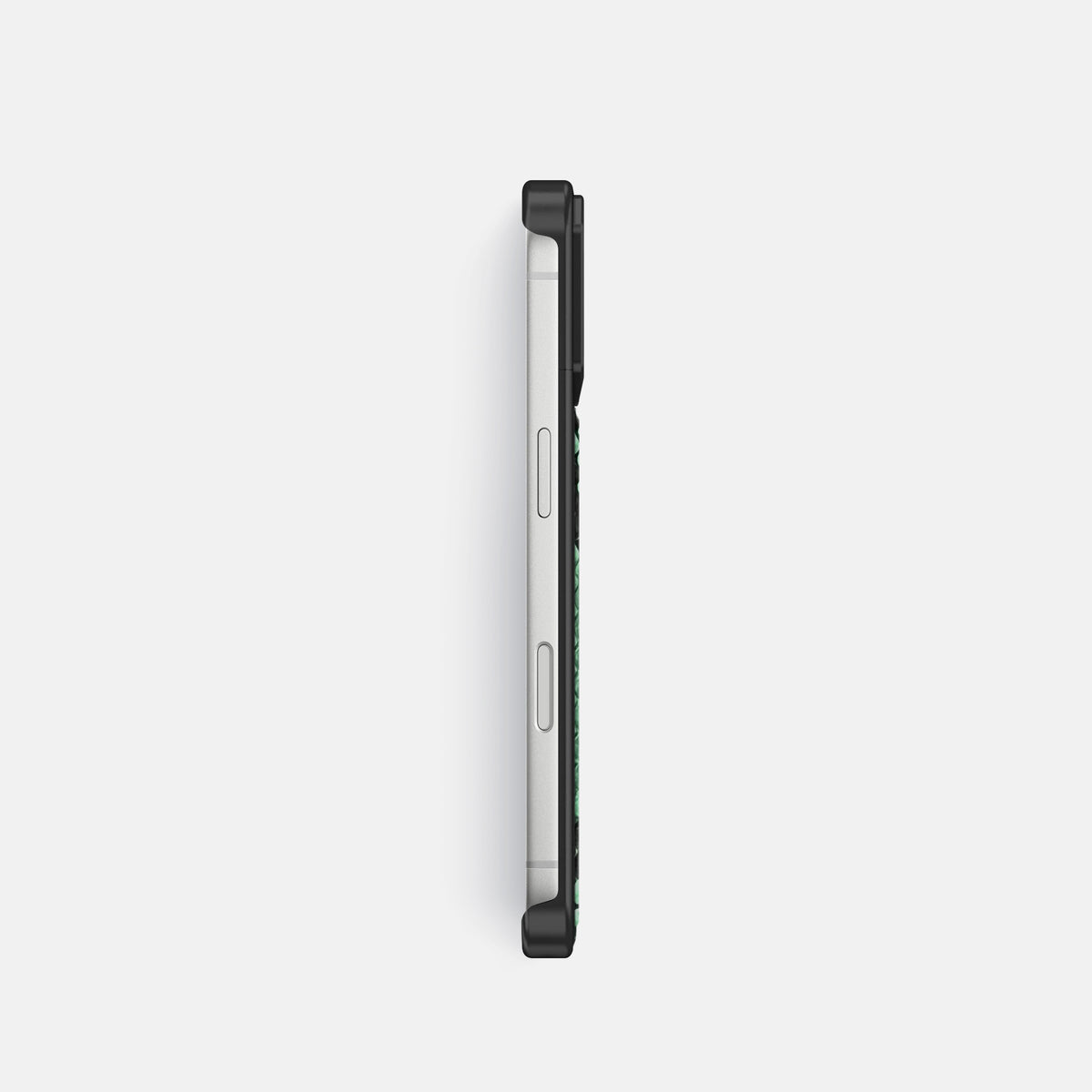 Metal Case For iPhone 18 Pro In Deluxe Python -3 | Forest-Green-Black
