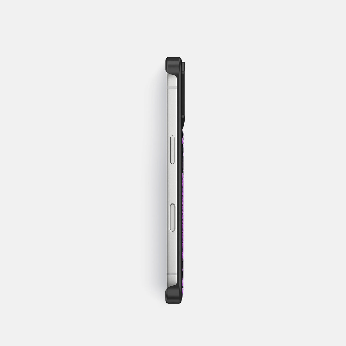Metal Case For iPhone 18 Pro In Deluxe Python -3 | Purple-Black