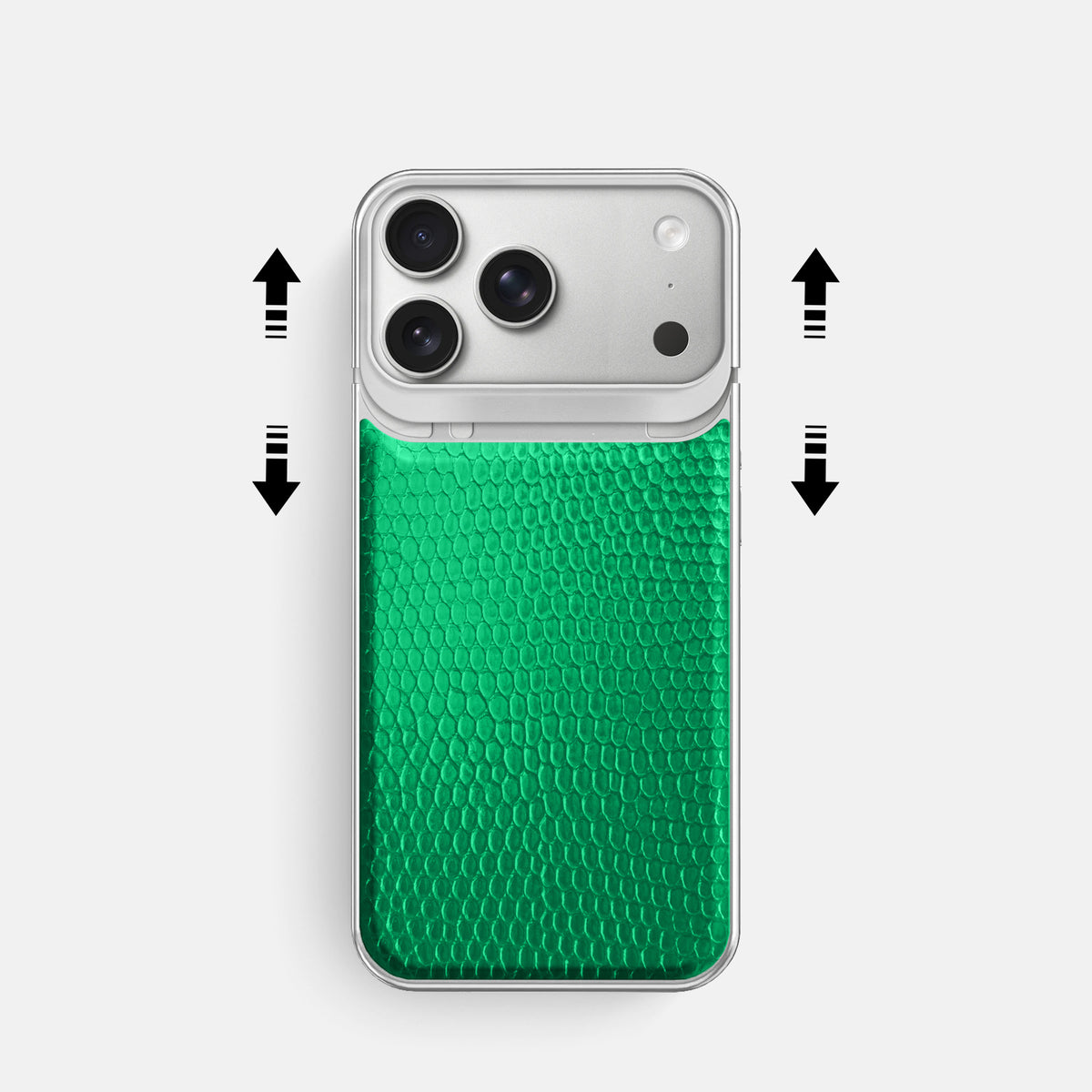 Metal Case For iPhone 18 Pro In Lizard -2 | Apple-Green-Steel