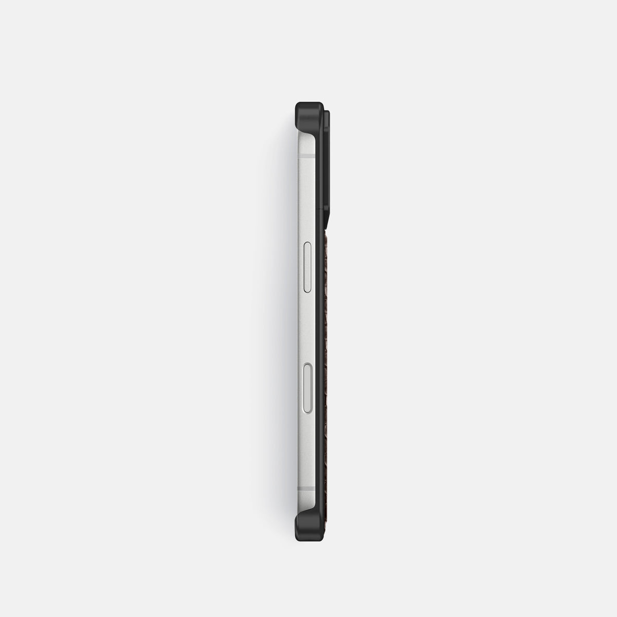 Metal Case For iPhone 18 Pro In Lizard -3 | Brown-Black