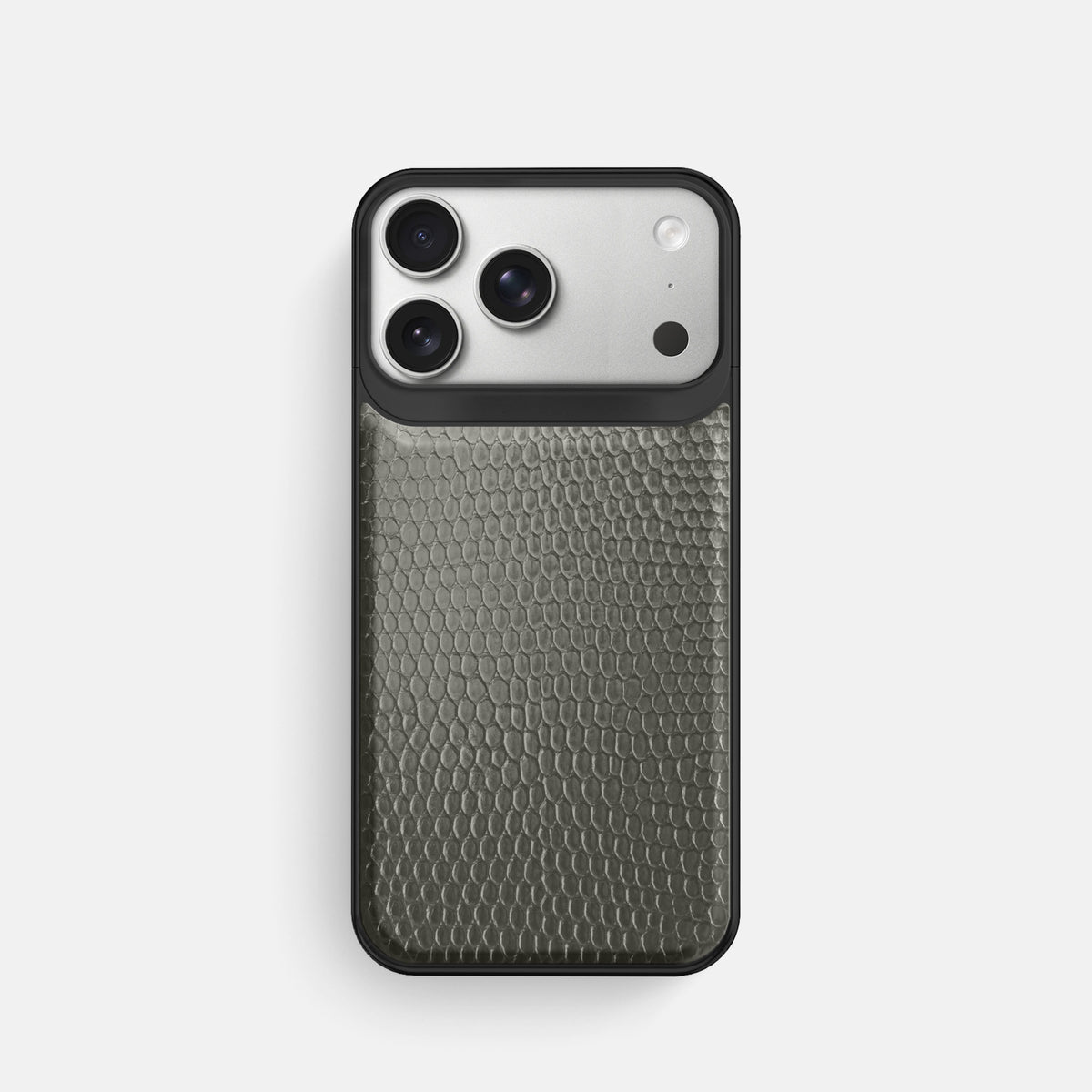 Metal Case For iPhone 18 Pro In Lizard -1 | Grey-Black