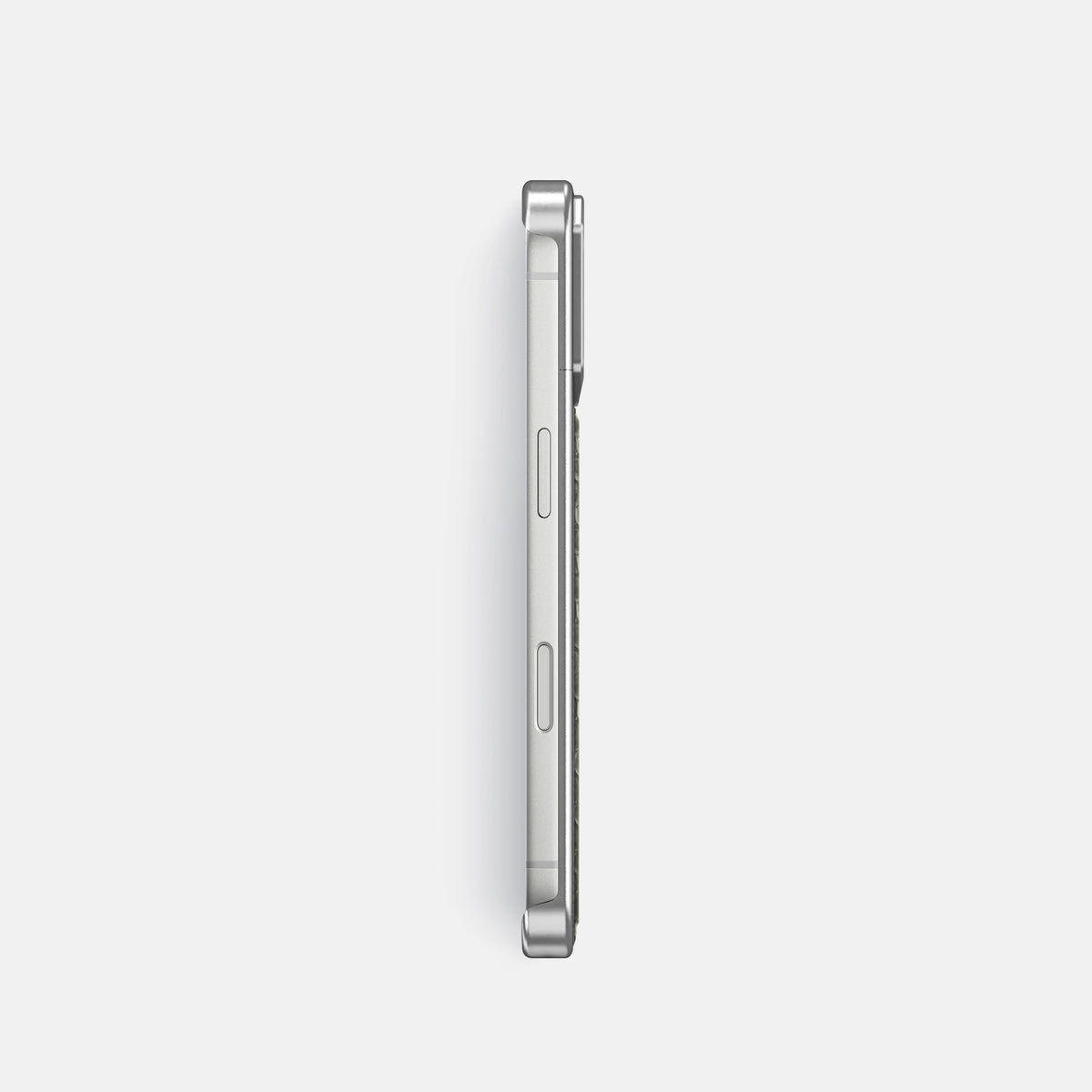 Metal Case For iPhone 18 Pro In Lizard -3 | Grey-Steel