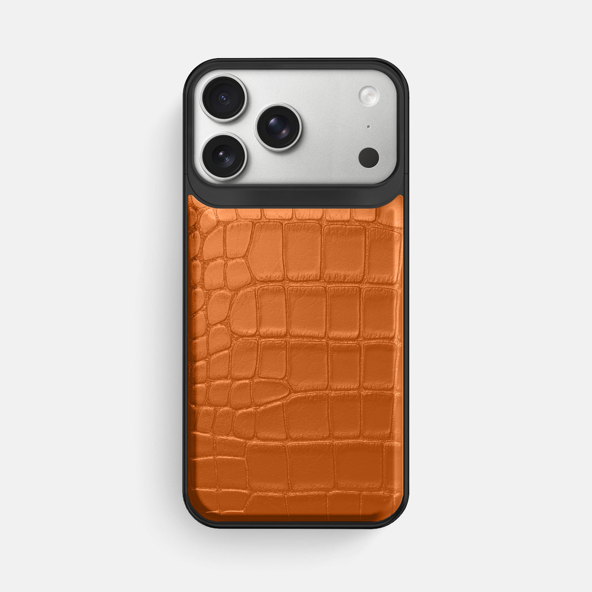 Metal Case For iPhone 18 Pro Max In Alligator -1 | Orange-Black