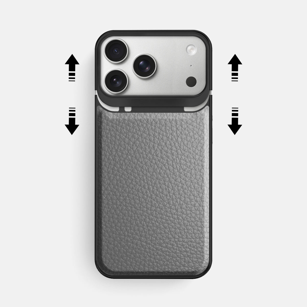 Metal Case For iPhone 18 Pro Max In Calf -2 | Souris-Black