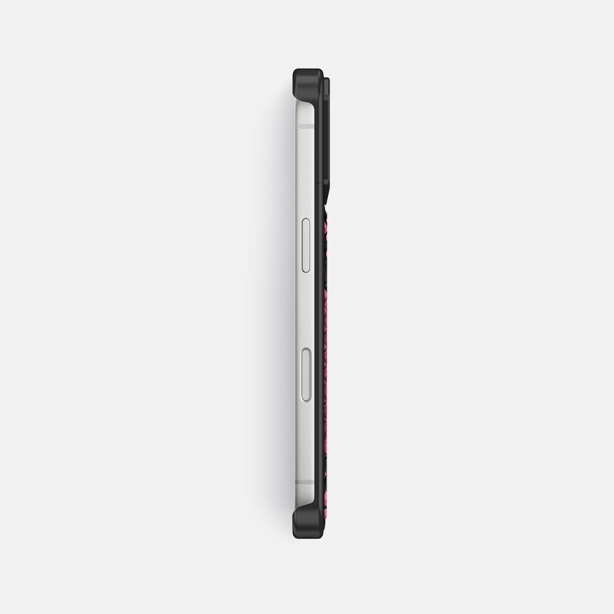 Metal Case For iPhone 18 Pro Max In Deluxe Python -3 | Burgundy-Black