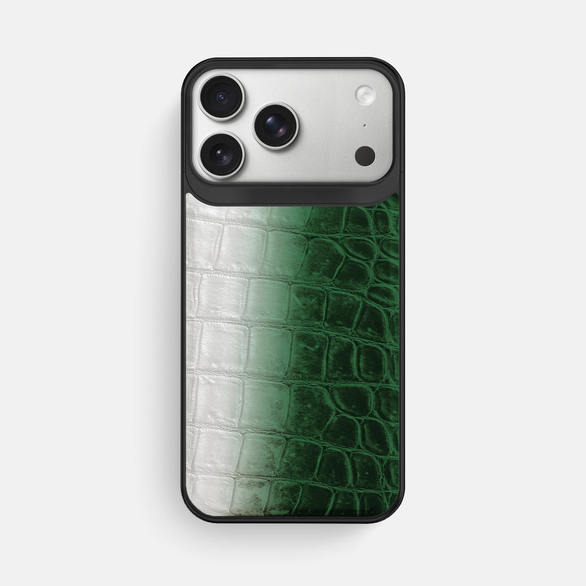 Metal Case For iPhone 18 Pro Max In Himalayan Crocodile -1 | Green-Black