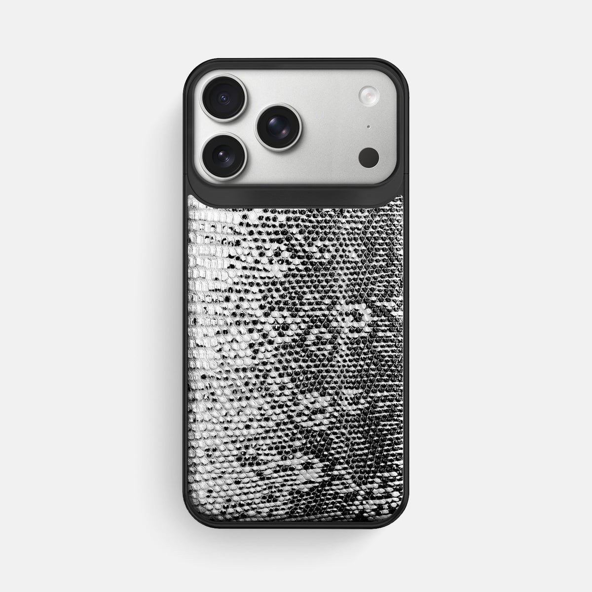 Metal Case For iPhone 18 Pro Max In Himalayan Lizard -1 | Dark-Black