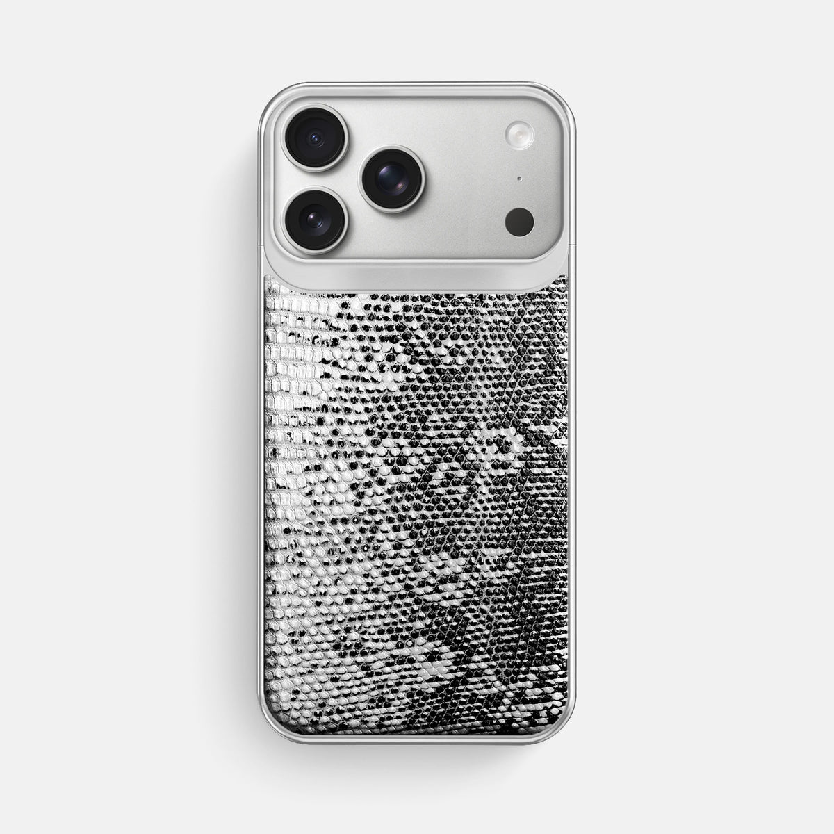 Metal Case For iPhone 18 Pro Max In Himalayan Lizard -1 | Dark-Steel