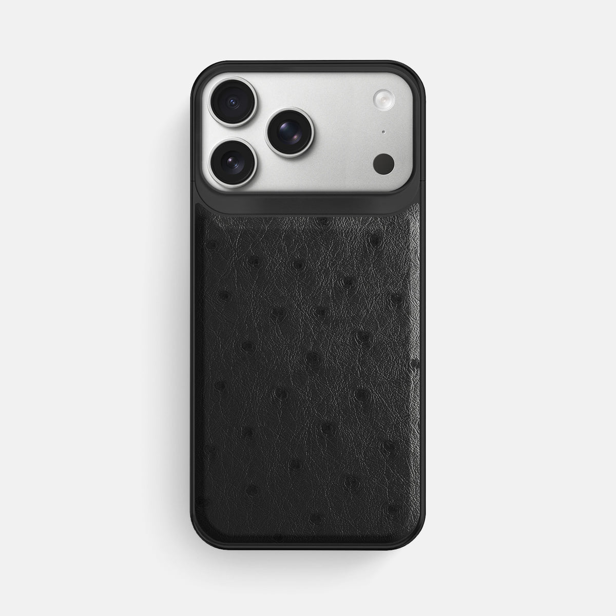Metal Case For iPhone 18 Pro Max In Ostrich -1 | Black-Black