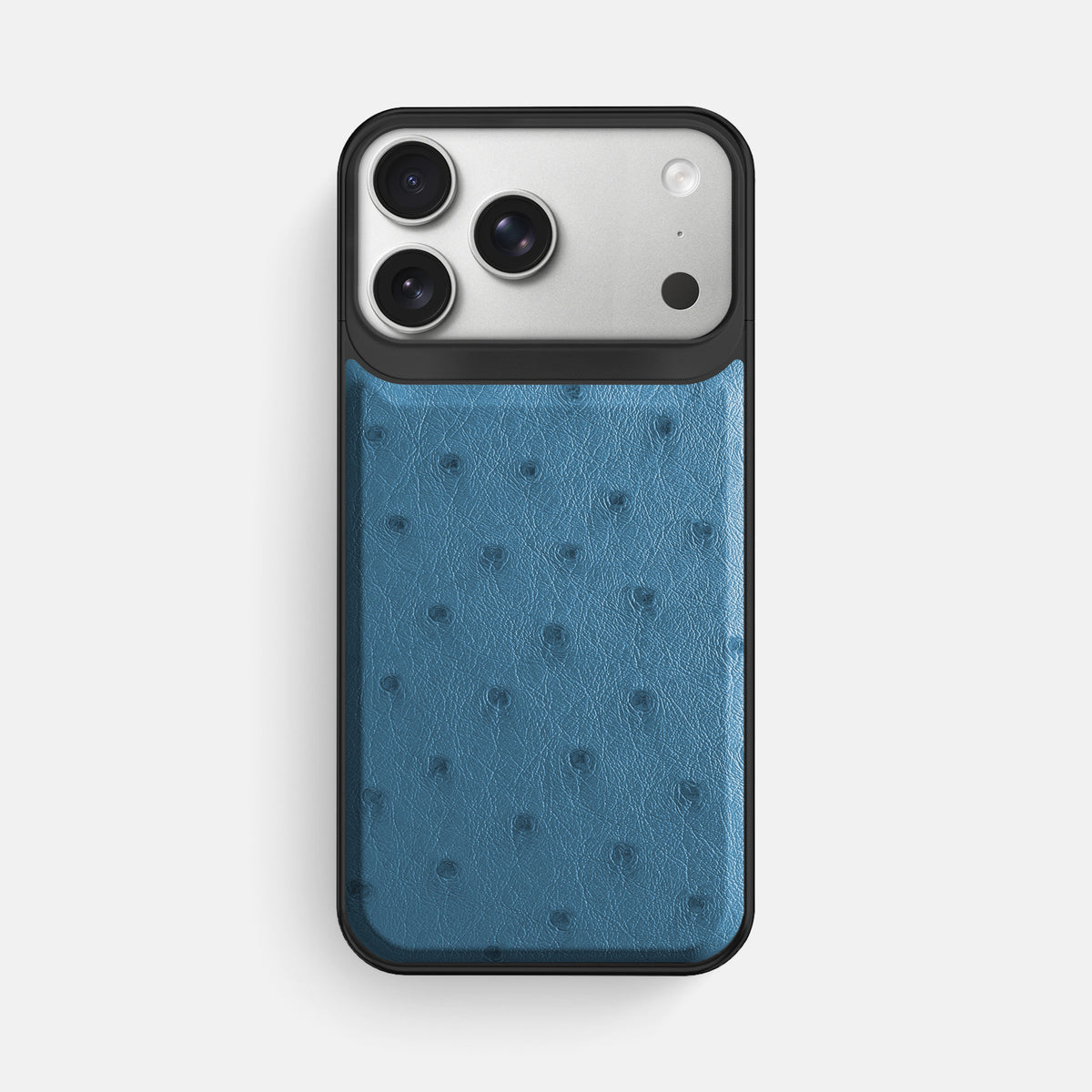 Metal Case For iPhone 18 Pro Max In Ostrich -1 | Blue-Jeans-Black