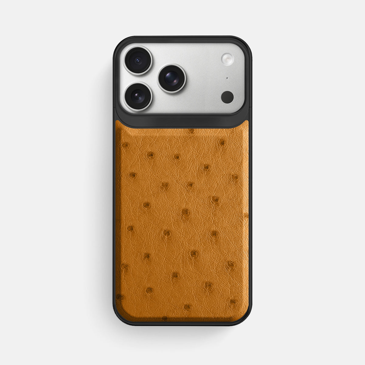 Metal Case For iPhone 18 Pro Max In Ostrich -1 | Chestnut-Black