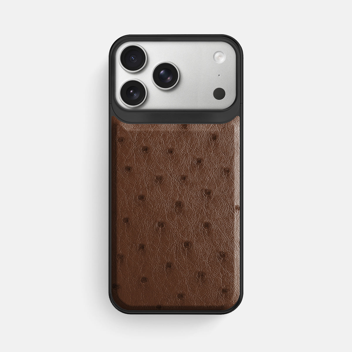 Metal Case For iPhone 18 Pro Max In Ostrich -1 | Chocolate-Black
