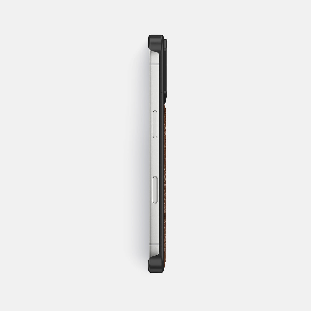 Metal Case For iPhone 18 Pro Max In Ostrich -3 | Chocolate-Black