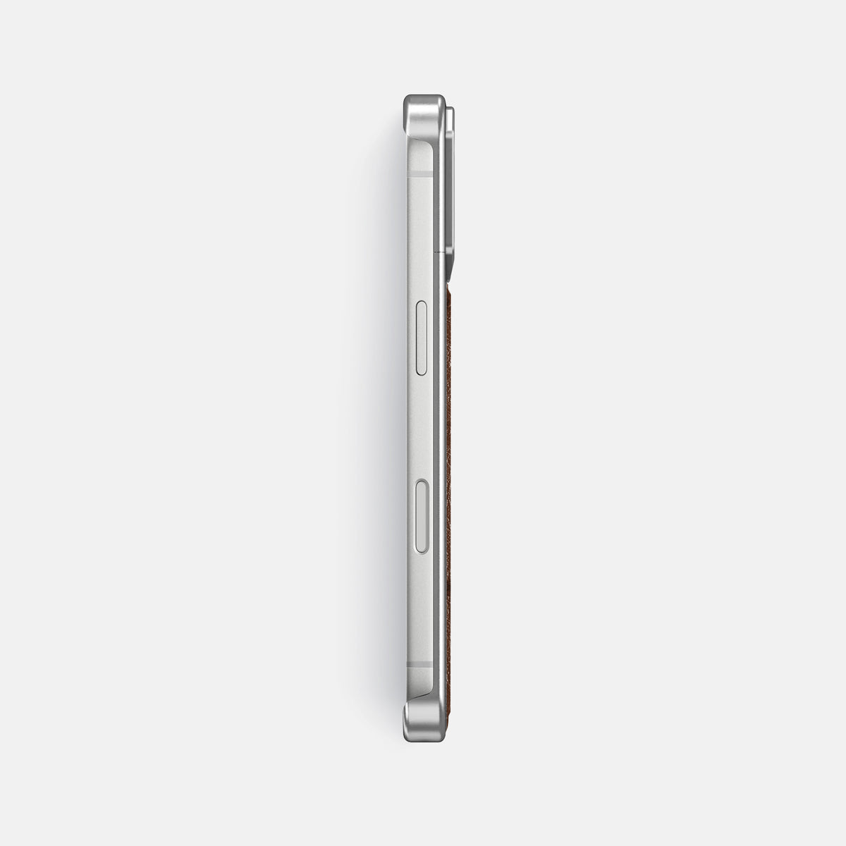 Metal Case For iPhone 18 Pro Max In Ostrich -3 | Chocolate-Steel