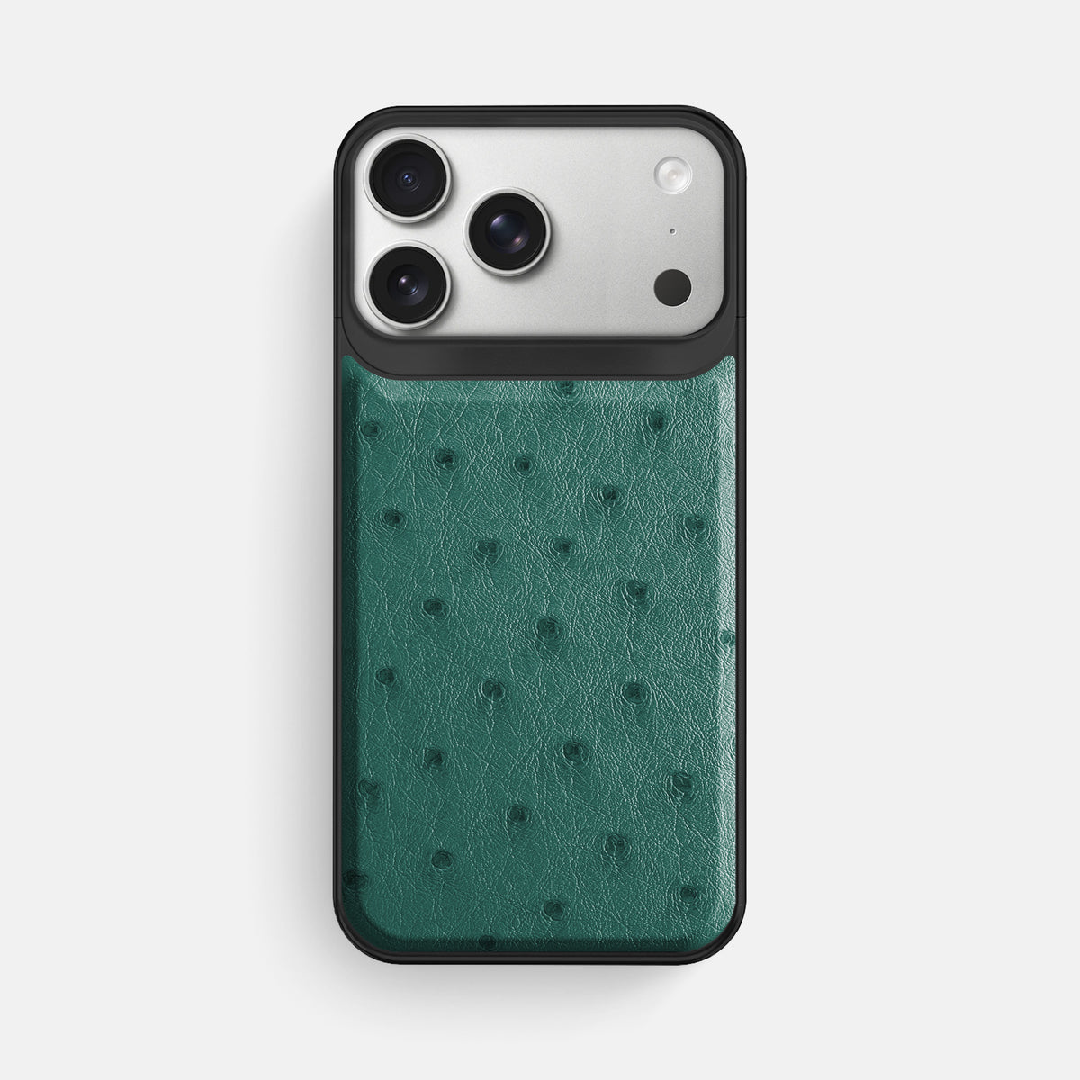 Metal Case For iPhone 18 Pro Max In Ostrich -1 | Forest-Green-Black