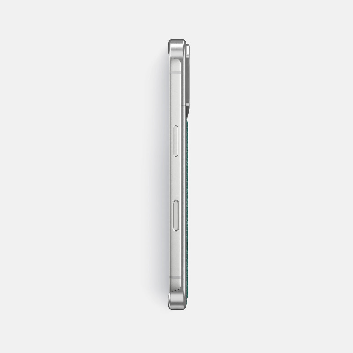 Metal Case For iPhone 18 Pro Max In Ostrich -3 | Forest-Green-Steel
