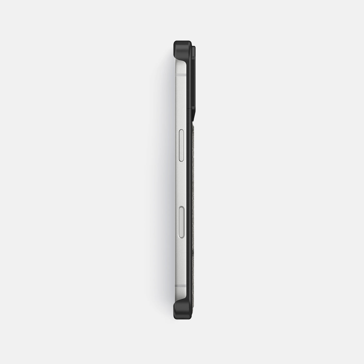 Metal Case For iPhone 18 Pro Max In Ostrich -3 | Grey-Black