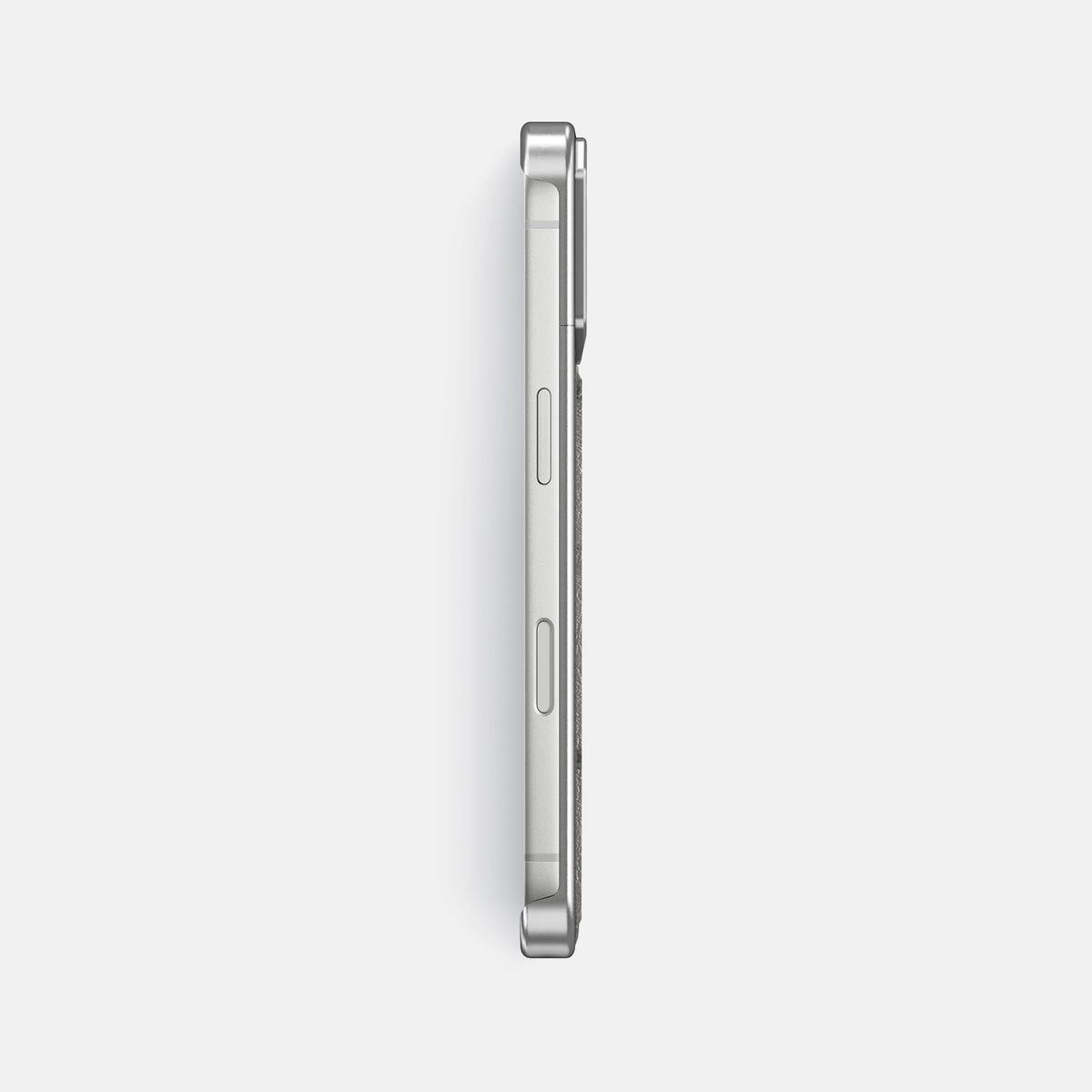Metal Case For iPhone 18 Pro Max In Ostrich -3 | Grey-Steel