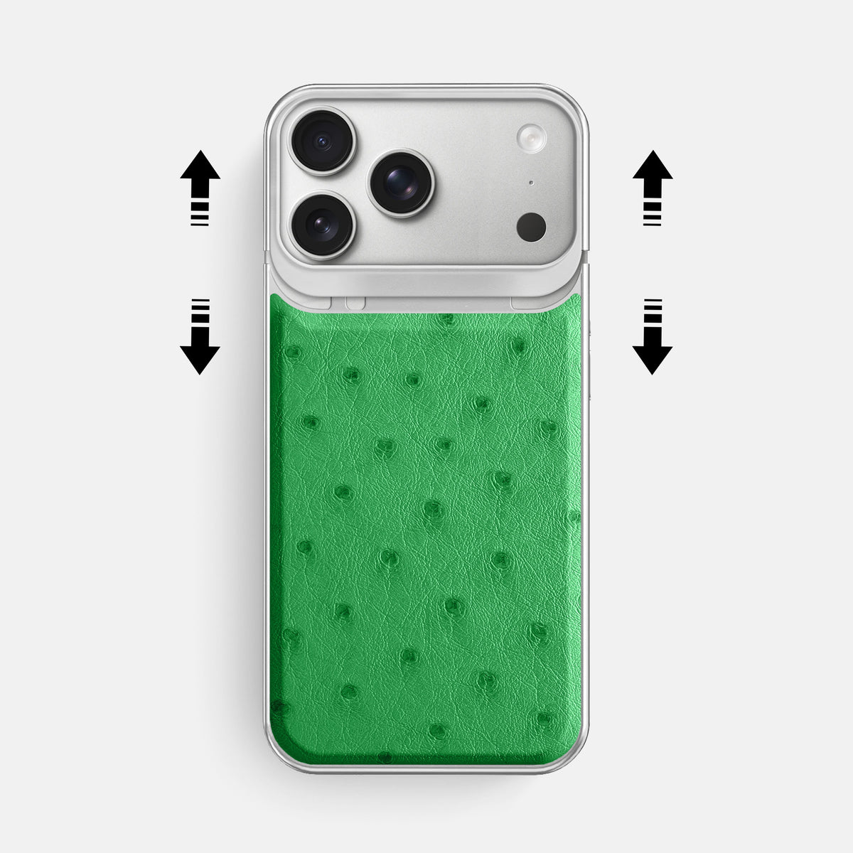 Metal Case For iPhone 18 Pro Max In Ostrich -2 | Kentucky-Green-Steel