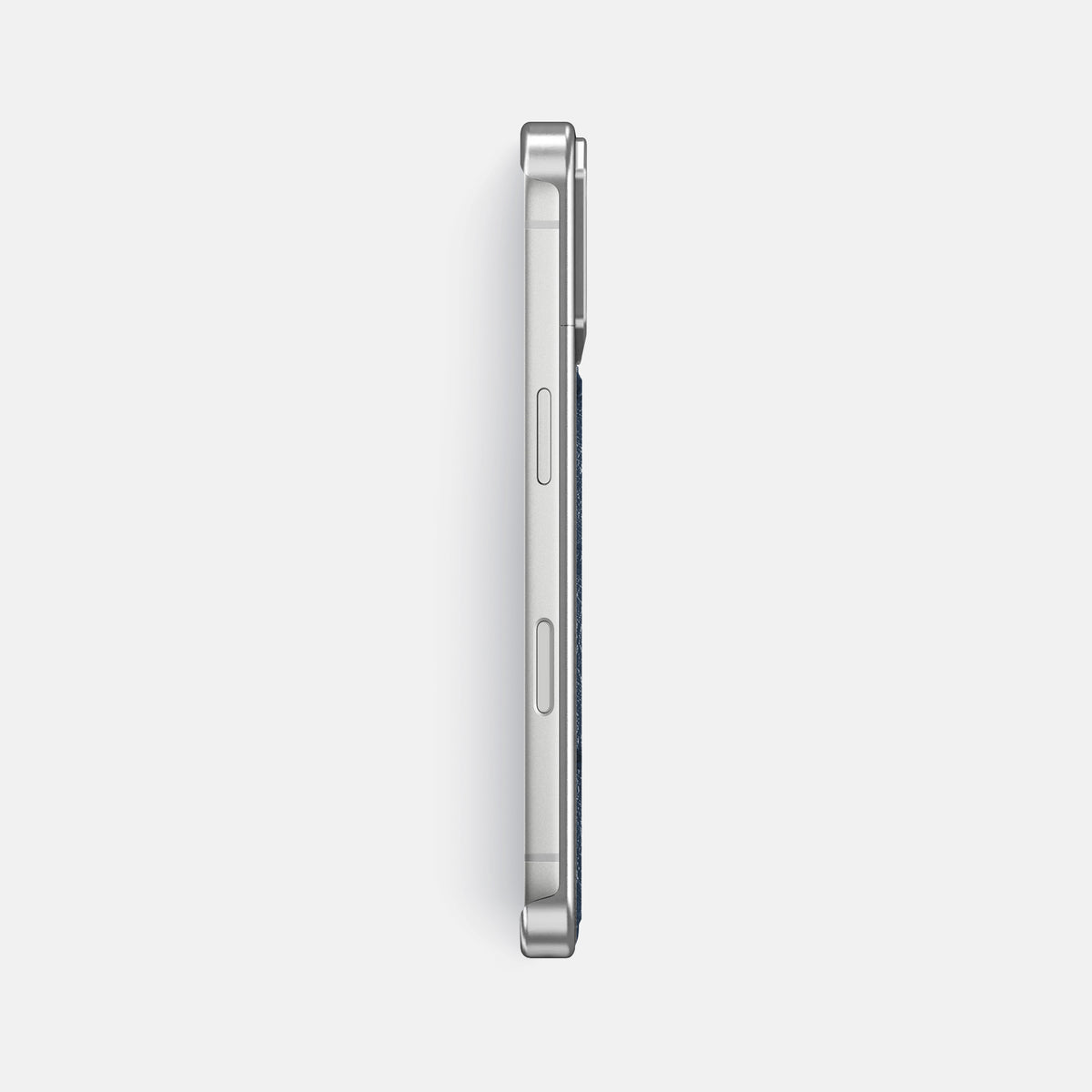 Metal Case For iPhone 18 Pro Max In Ostrich -3 | Navy-Blue-Steel