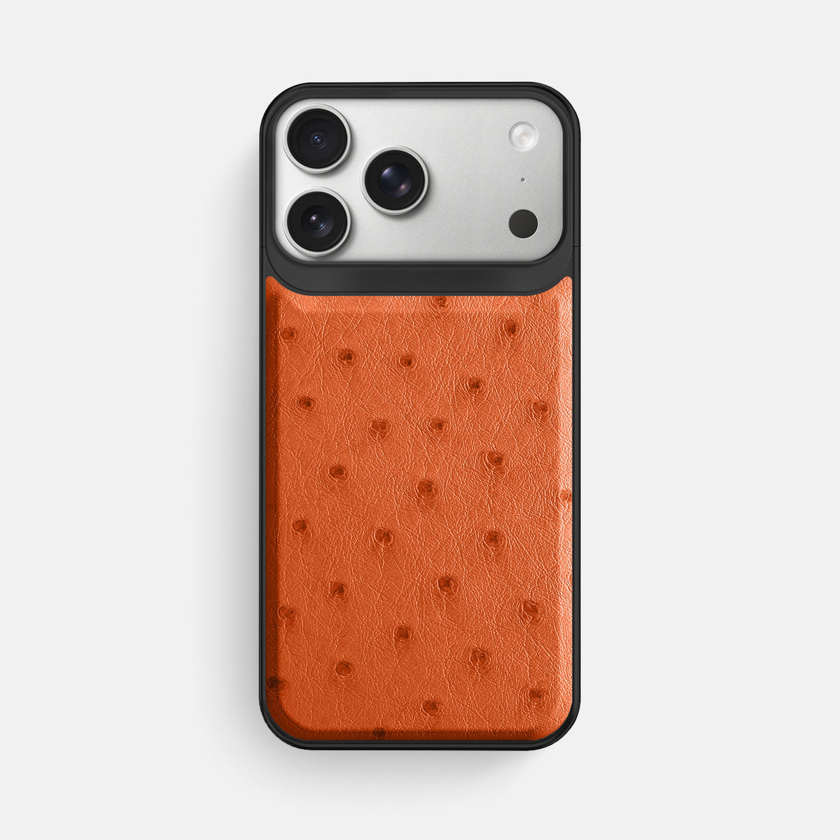 Metal Case For iPhone 18 Pro Max In Ostrich -1 | Orange-Black