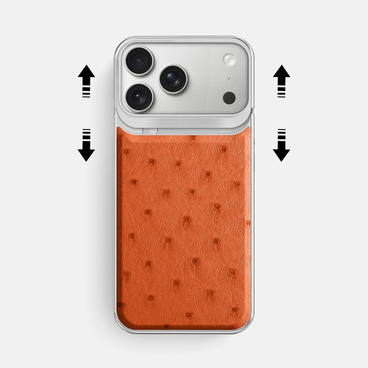 Metal Case For iPhone 18 Pro Max In Ostrich -2 | Orange-Steel