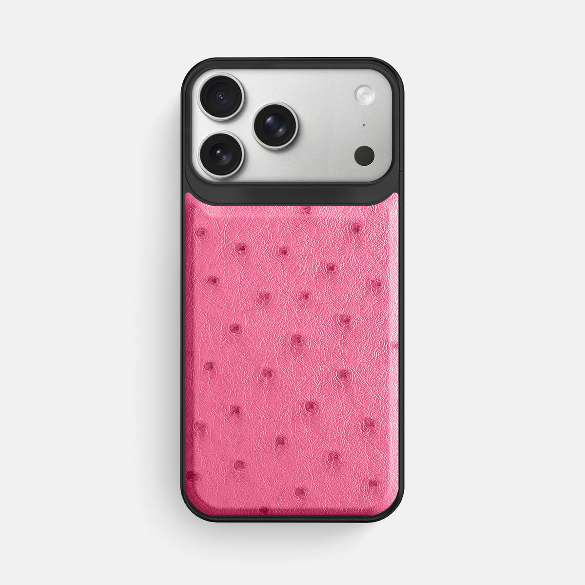 Metal Case For iPhone 18 Pro Max In Ostrich -1 | Pink-Black